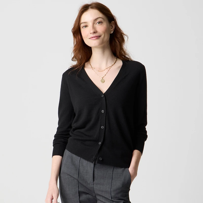 Merino wool-blend cardigan sweater