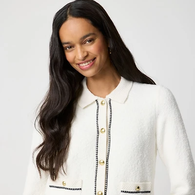 Bouclé lady cardigan sweater