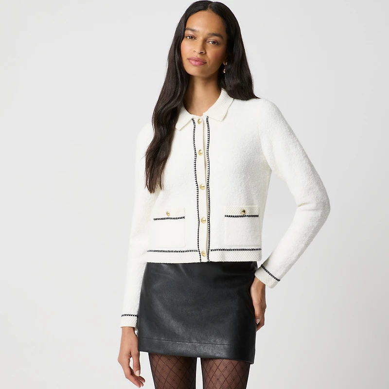 Bouclé lady cardigan sweater