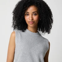 Crewneck sweater-vest extra-soft yarn