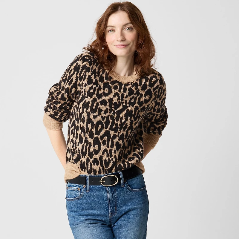 Leopard crewneck sweater
