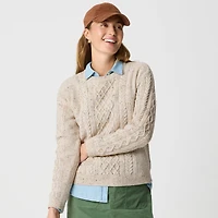 Donegal cable crewneck sweater