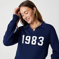 "1983" sweater-polo