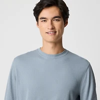 Long-sleeve thermal crewneck tee