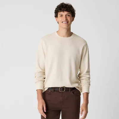 Long-sleeve thermal crewneck tee