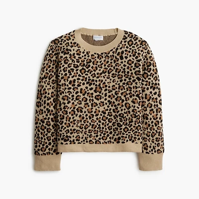 Girls' leopard sweater