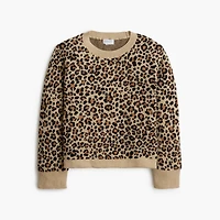 Girls' leopard sweater