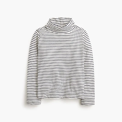 Girls' long-sleeve striped turtleneck