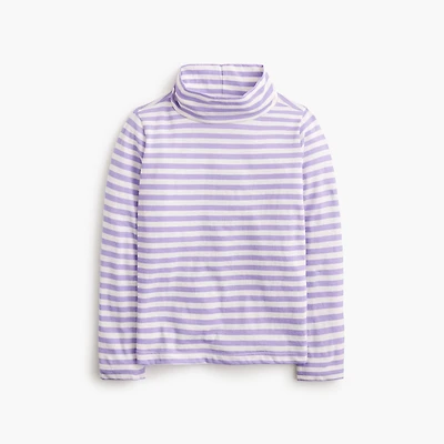 Girls' long-sleeve striped turtleneck