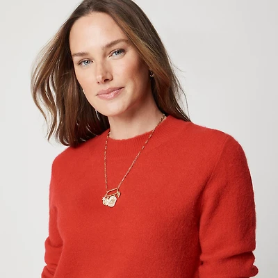 Crewneck sweater extra-soft yarn