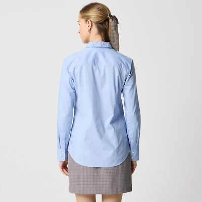 Jewel-collar button-up shirt