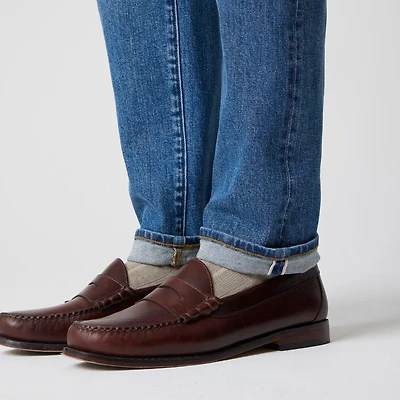 Straight-fit selvedge jean signature flex