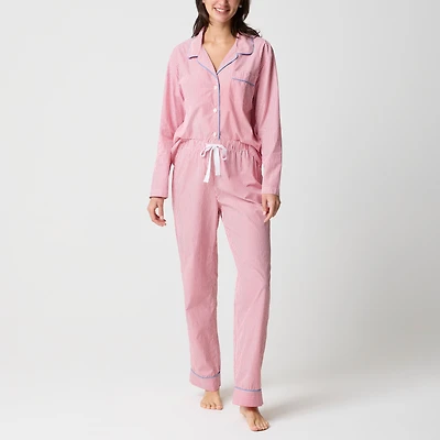 Long-sleeve cotton pajama set