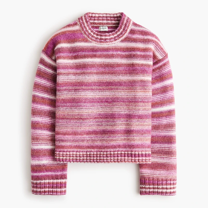 Space-dyed mockneck sweater