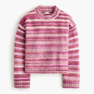 Space-dyed mockneck sweater