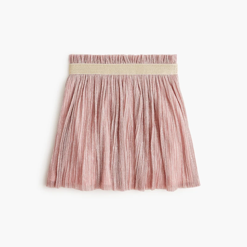 Girls' pleated shimmer skirt