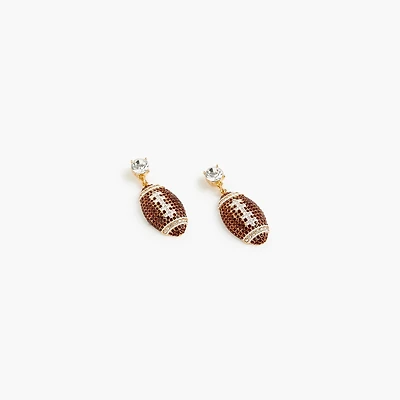 Pavé football earrings