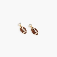 Pavé football earrings