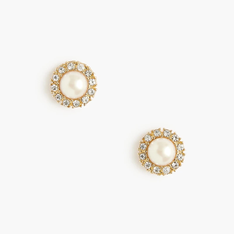 Pearl-effect stud earrings