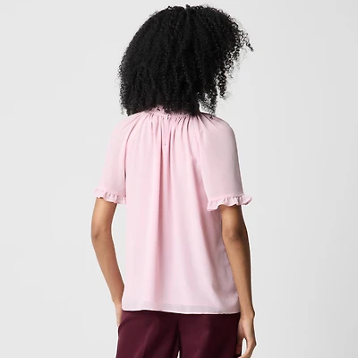 Short-sleeve ruffle top