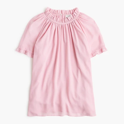 Short-sleeve ruffle top