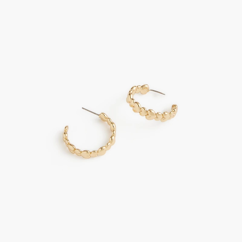 Heart hoop earrings