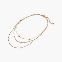 Layered heart chain necklace