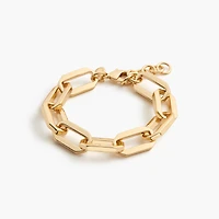 Rectangle link statement bracelet
