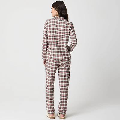 Plaid flannel pajama set