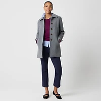 Wool-blend car coat
