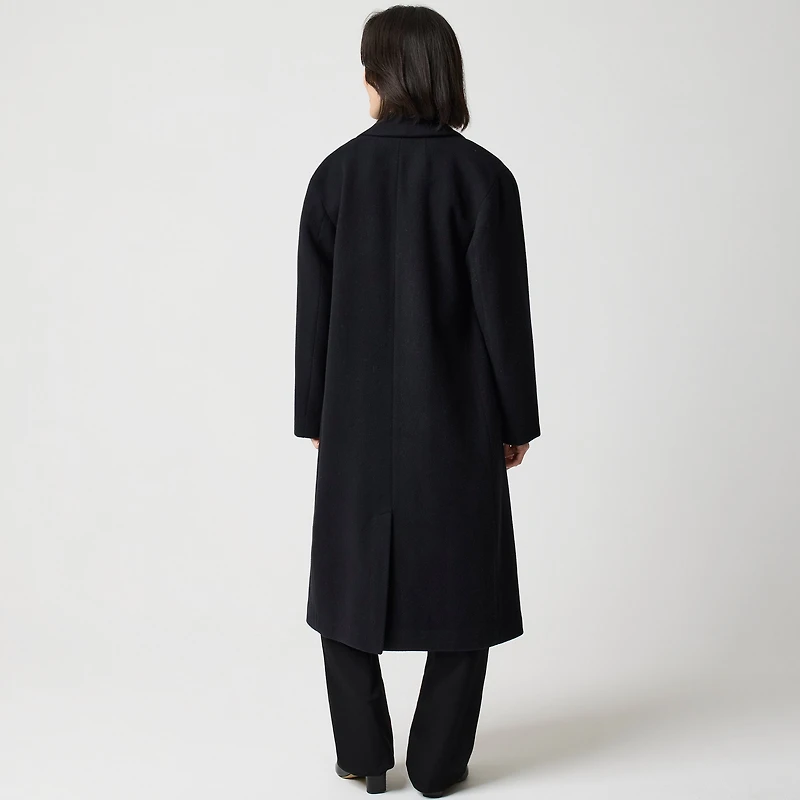 Wool-blend patch-pocket topcoat