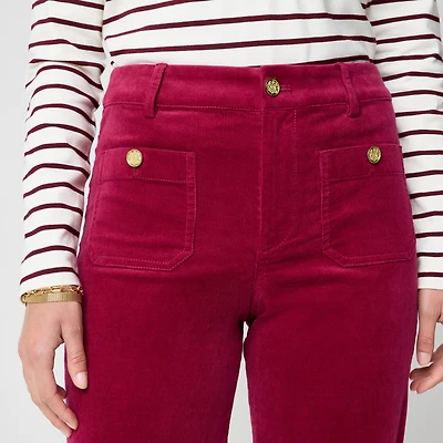 Corduroy Lizzie patch-pocket pant