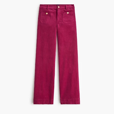Corduroy Lizzie patch-pocket pant