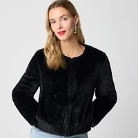 Faux-fur cropped jacket