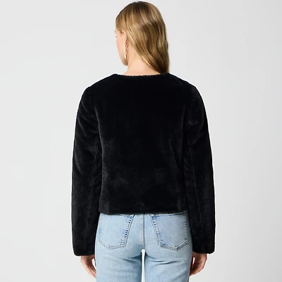 Faux-fur cropped jacket