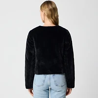 Faux-fur cropped jacket