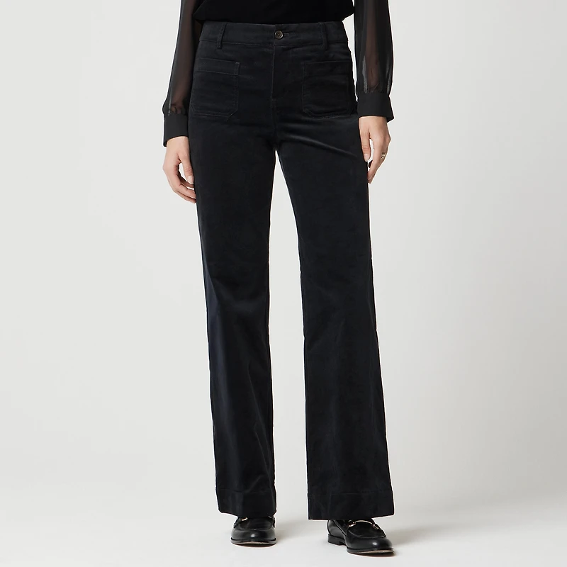 Velvet Lizzie patch-pocket pant