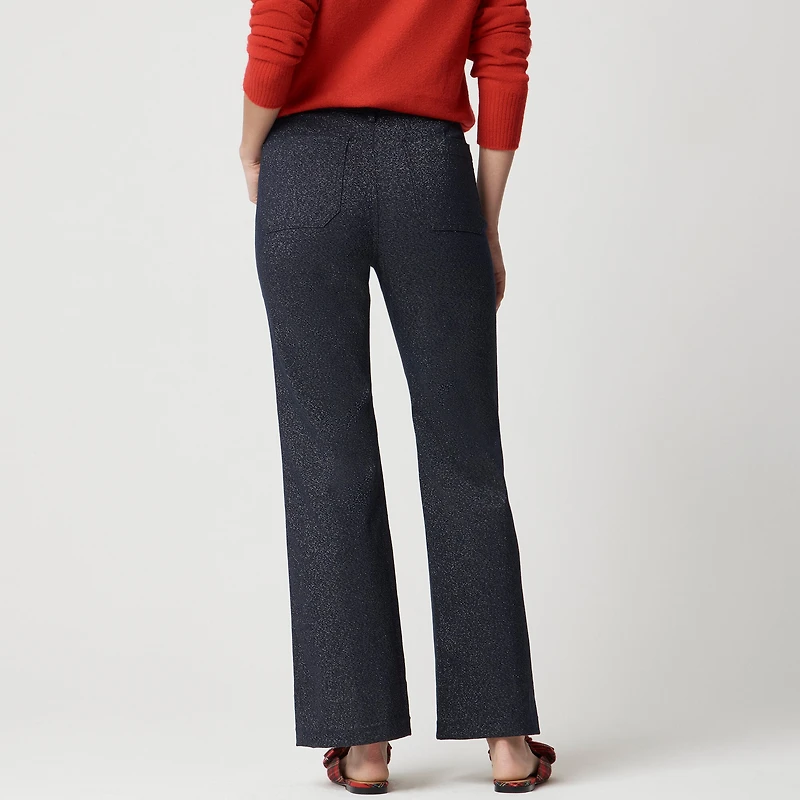 Sparkle-twill Lizzie patch-pocket pant