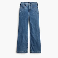Embellished classic wide-leg jean all-day stretch