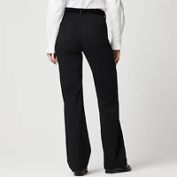 High-rise black trouser jean all-day stretch