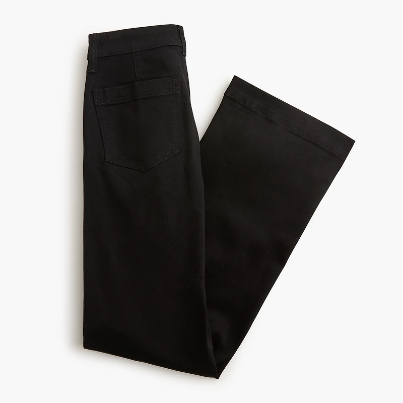 High-rise black trouser jean all-day stretch