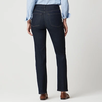 High-rise stovepipe jean in signature stretch