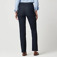 High-rise stovepipe jean in signature stretch