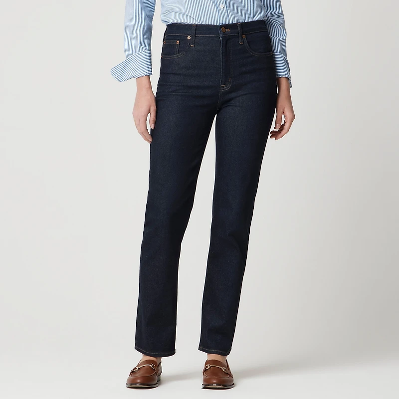 High-rise stovepipe jean in signature stretch