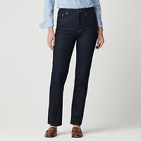 High-rise stovepipe jean in signature stretch
