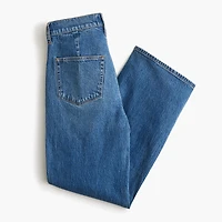 Wide-leg cropped patch-pocket jean all-day stretch