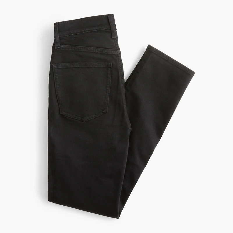 High-rise stovepipe black jean signature stretch+