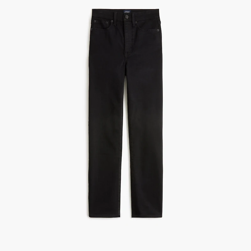 High-rise stovepipe black jean signature stretch+