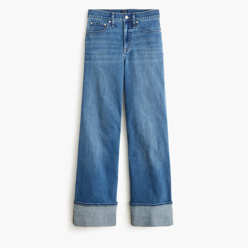 Classic wide-leg cuffed jean all-day stretch