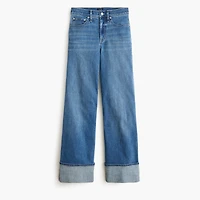 Classic wide-leg cuffed jean all-day stretch